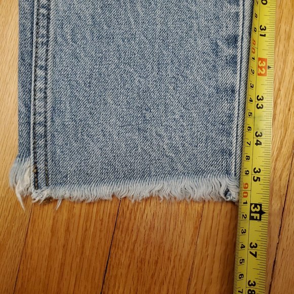 Free People Jeans Womens 27x26 Blue Light Wash Ankle Regular High Waist Mom 25 - Picture 14 of 14